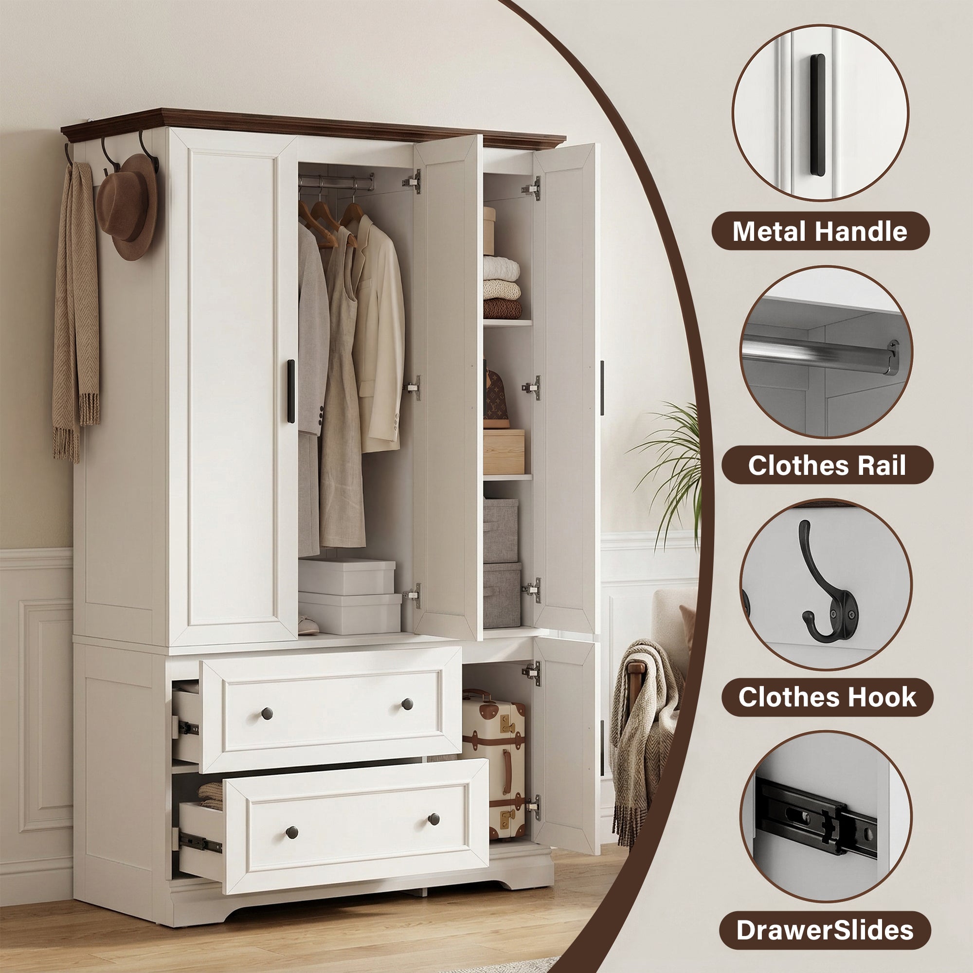 homall-bedroom-kleiderschrank-wei-3-t-rig-mit-schubladen image 6