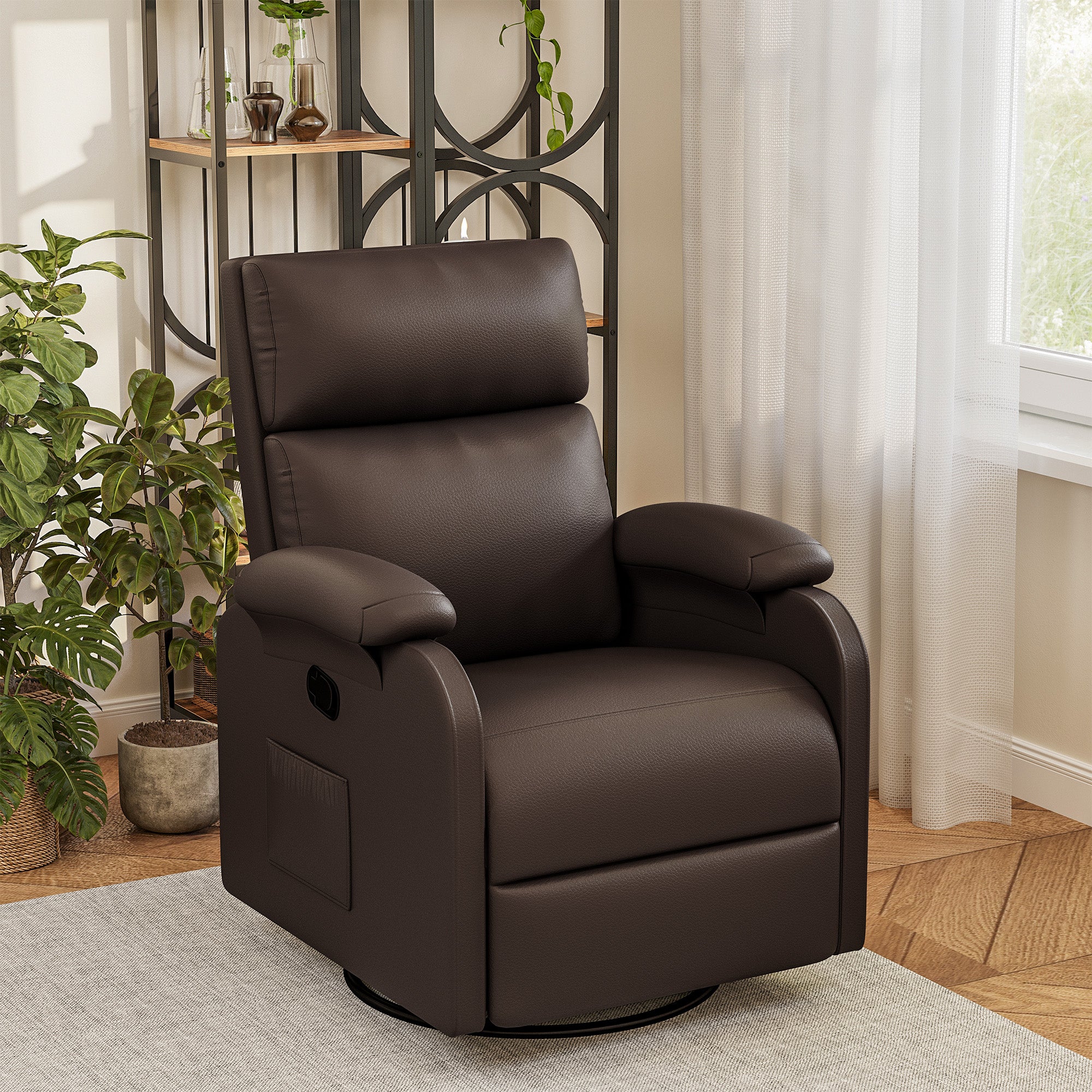 homall-recliner-chair-relaxsessel-grau-mit-massage-pu-leder image 4