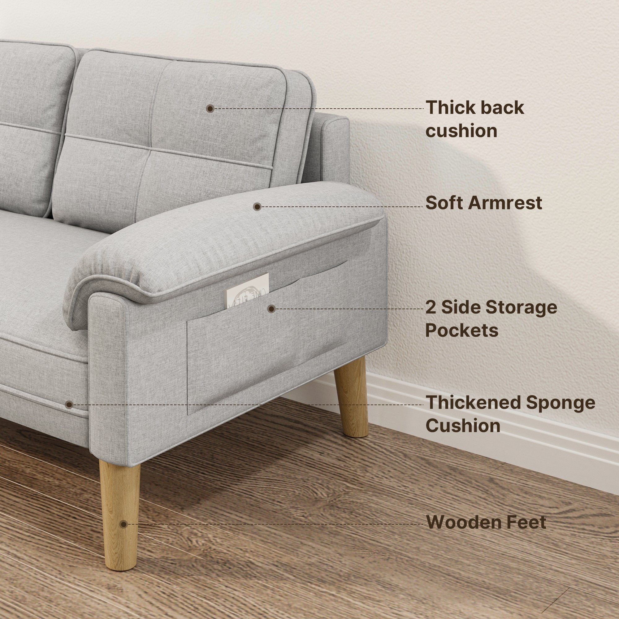 bealife-ar71-sofa-2-sitzer-grau-145x77x77-mit-seitentaschen image 4
