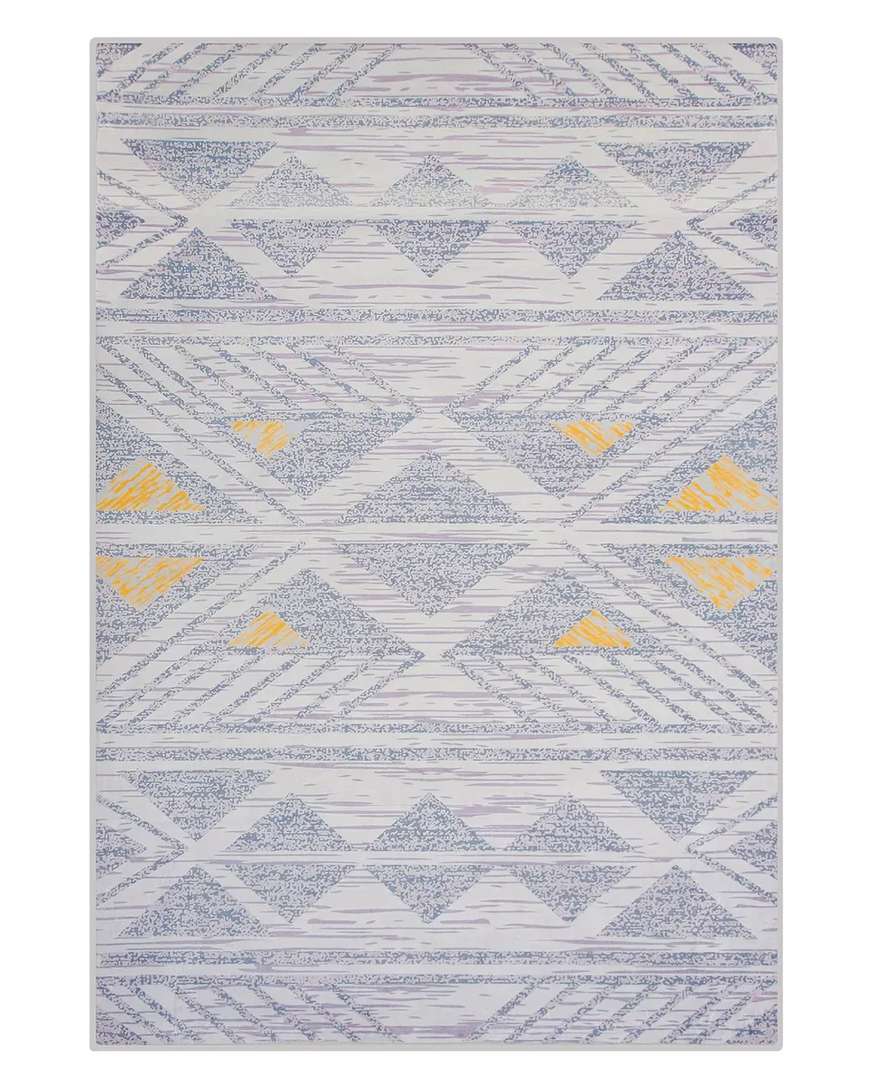 beliani-kargi-teppich-grau-gelb-140x200-geometrisch image 1