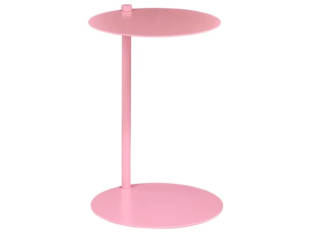 beliani-kensico-beistelltisch-rosa-metall-rund-35x52 image 1