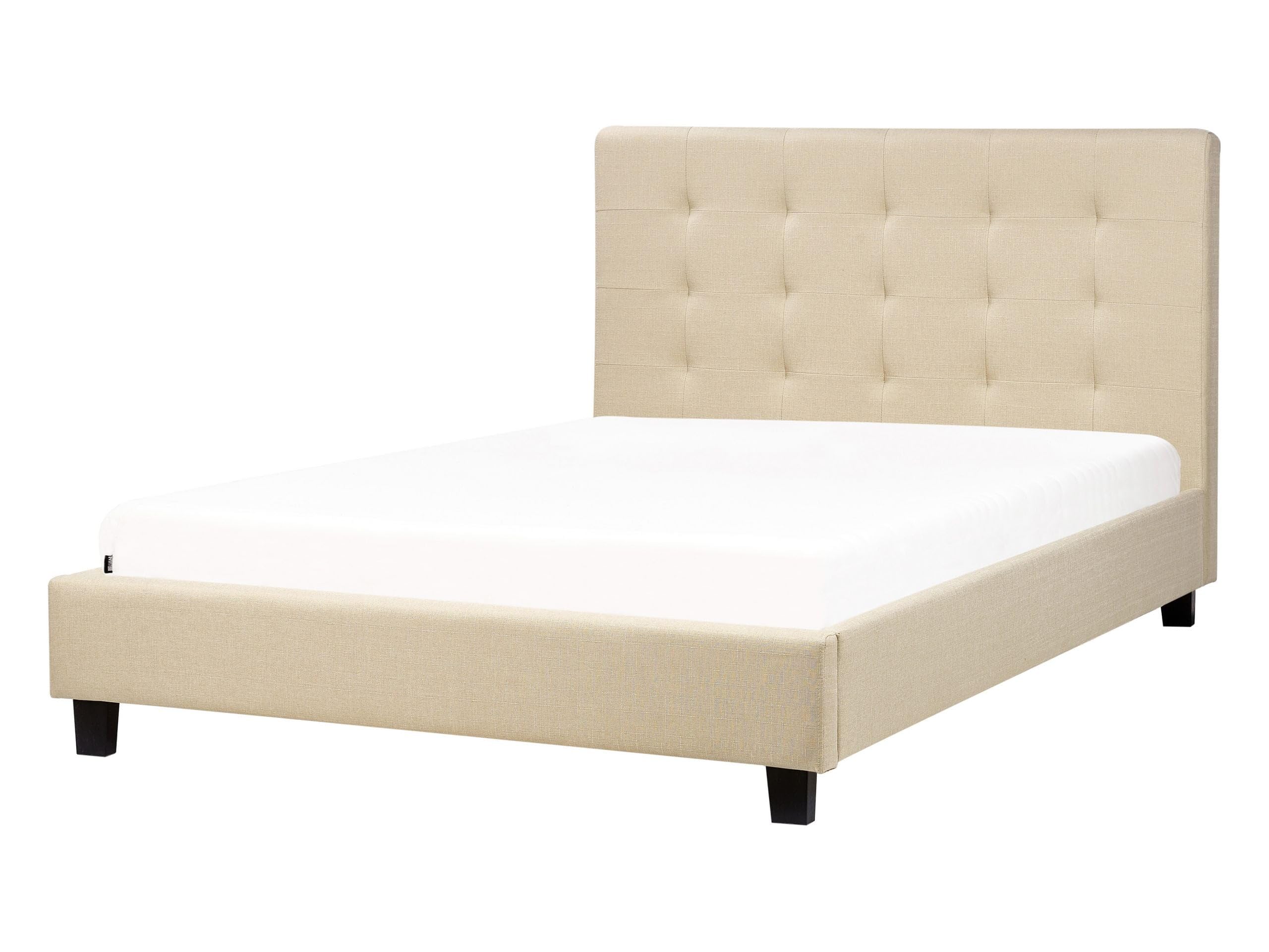 beliani-la-rochelle-polsterbett-140x200-beige-stoff image 1