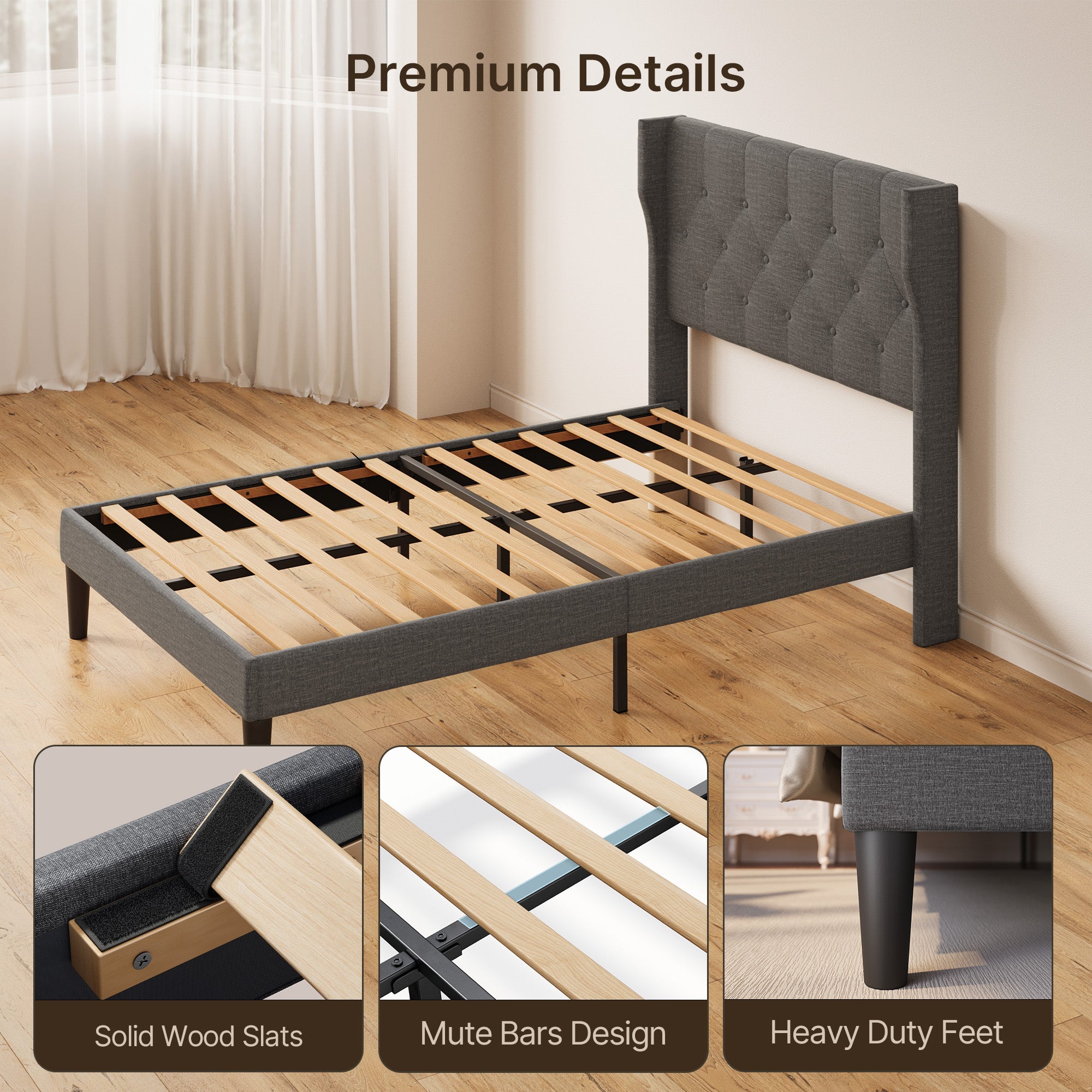 bealife-af15-einzelbett-120x200-dunkelgrau-polsterbett image 6
