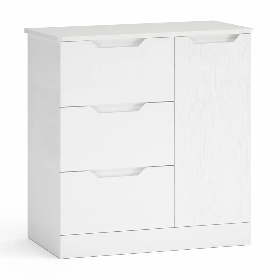 bealife-schr-nke-ap114-sideboard-wei-mit-3-schubladen image 1