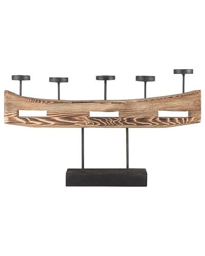 beliani-wohnaccessoires-guatemala-kerzenhalter-holz-5-flammig image 8