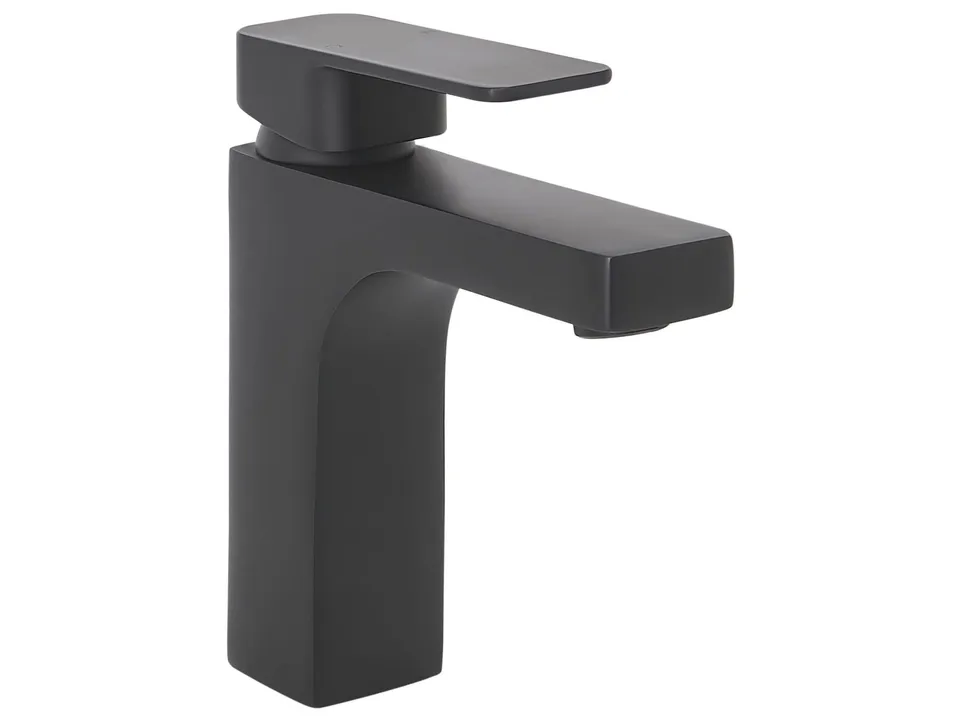 beliani-irupu-waschbeckenarmatur-schwarz-matt-mit-einhebel image 1