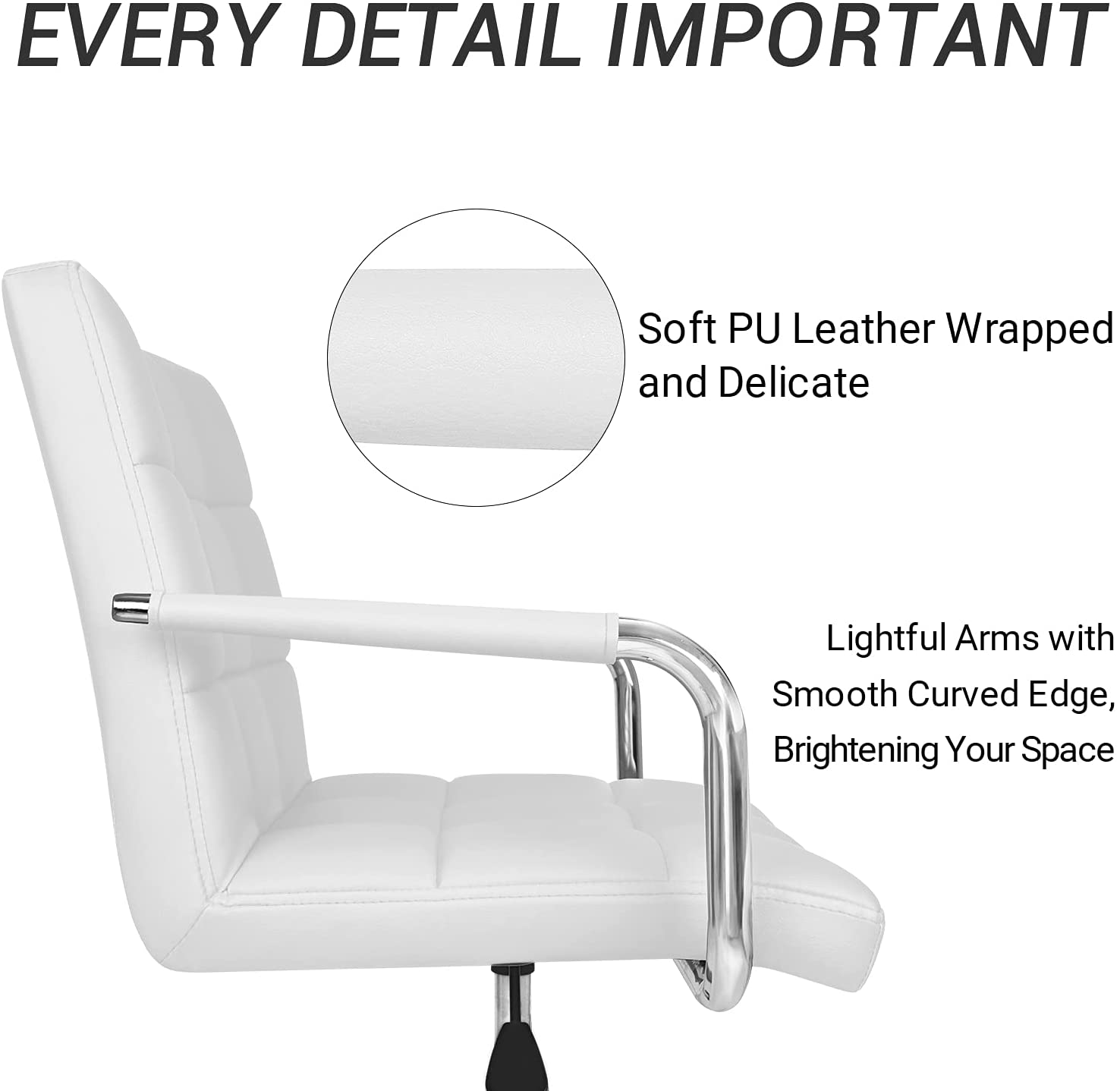 homall-office-leather-chair-b-rostuhl-schwarz-kunstleder-360 image 5