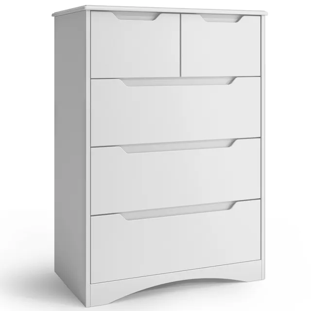 bealife-ap23-kommode-wei-5-schubladen-71x40x94-wasserdicht image 1