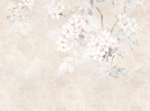 livingwalls-fototapete-blumen-beige-creme-grau-3-71x2-80m image 4