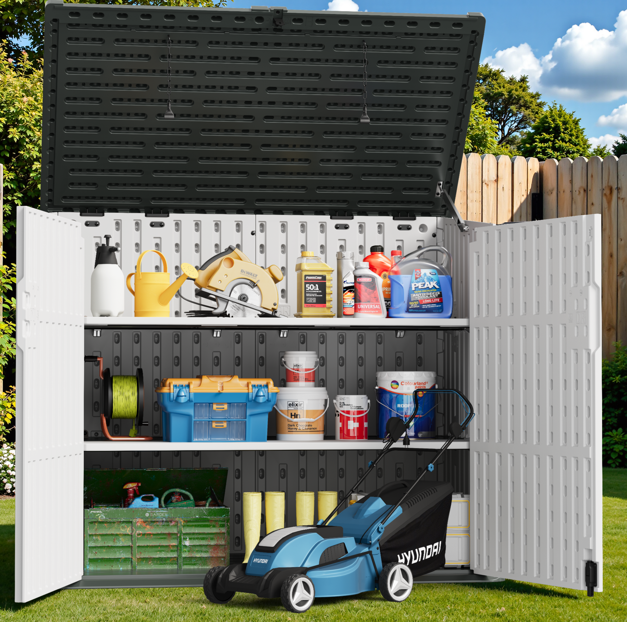 homall-metal-shed-ger-tehaus-beige-1000-liter-wetterfest image 6