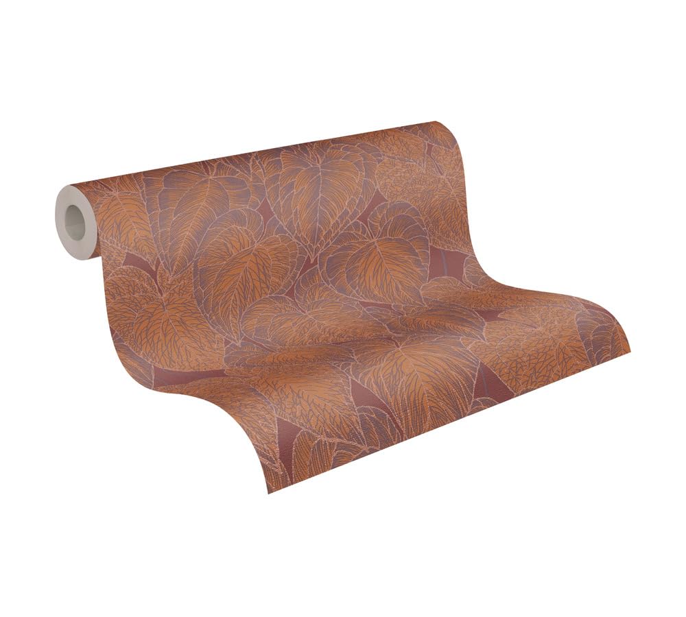 a-s-cr-ation-livingwalls-vliestapete-floral-rot-orange-10-05m image 1