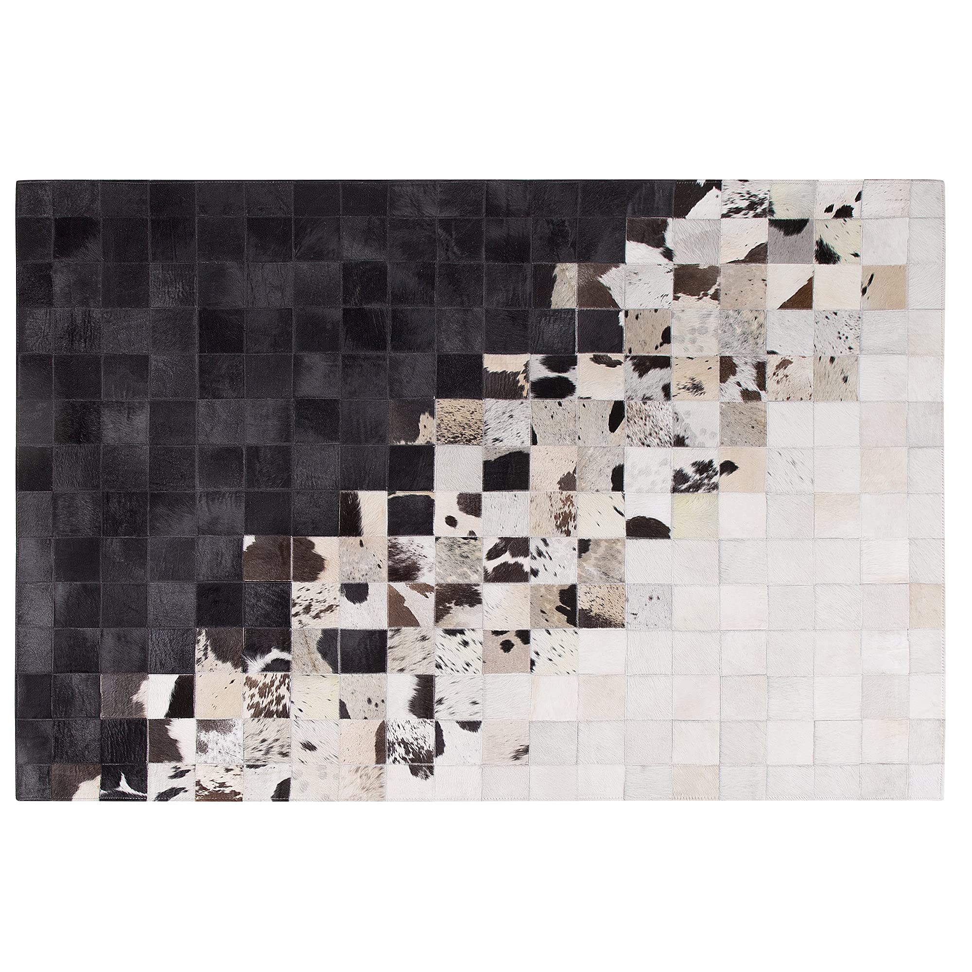 beliani-kemah-lederteppich-wei-schwarz-140-x-200-cm-leder image 4