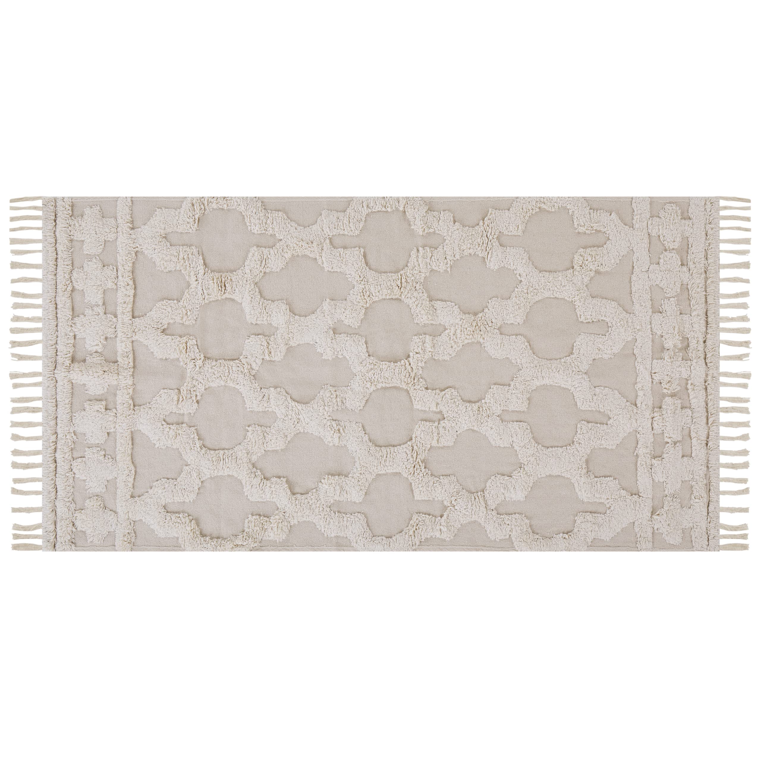 beliani-suluova-teppich-baumwolle-beige-80x150-marokkanisch image 4