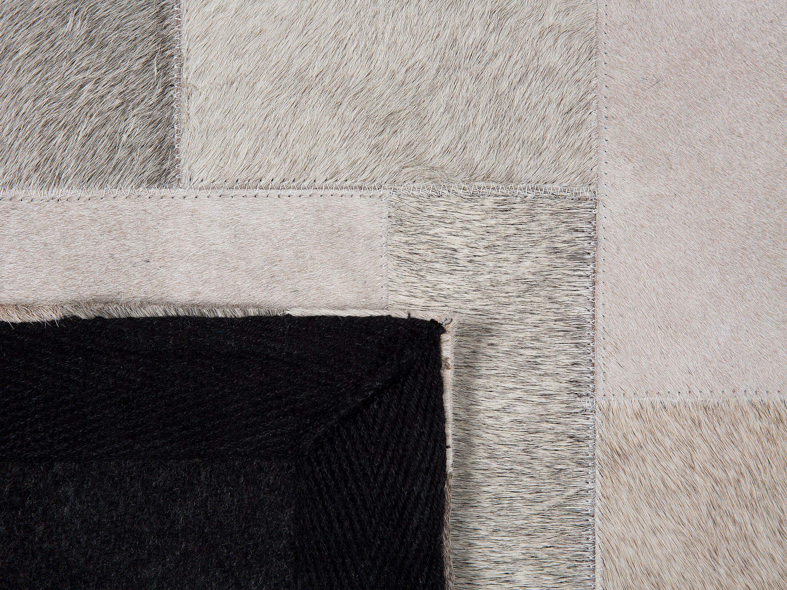 beliani-korfez-echtleder-teppich-140x200-cm-grau-beige image 7