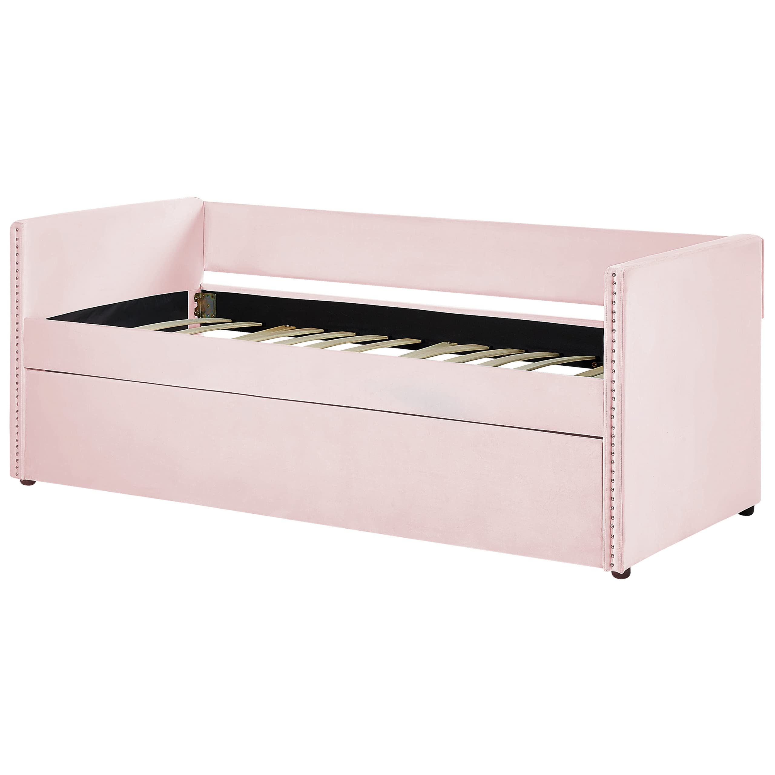 beliani-troyes-tagesbett-90x200-rosa-samt-ausziehbar image 5