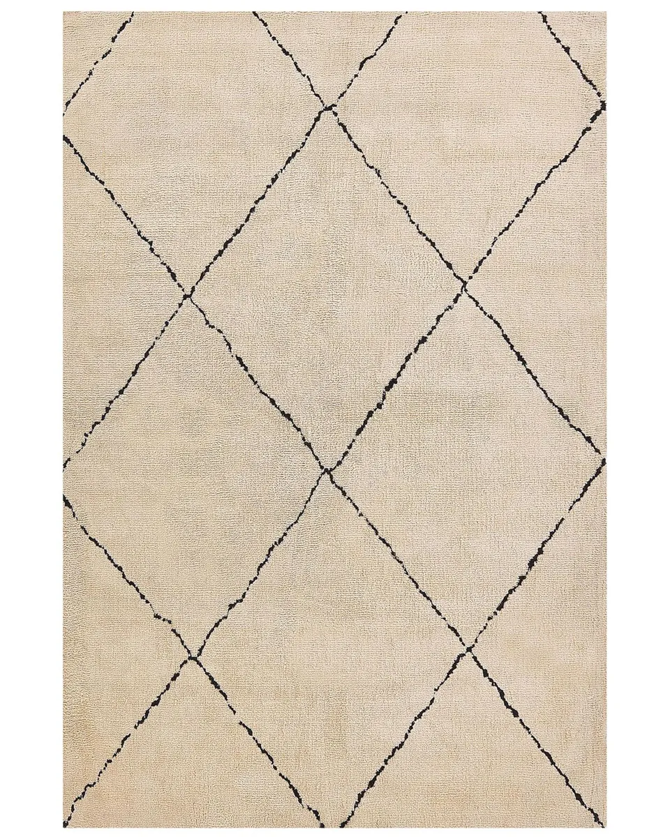 beliani-mutki-shaggy-teppich-200x300-cm-beige-schwarz image 1
