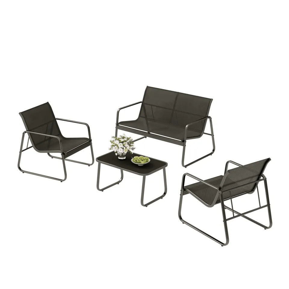 bealife-wr250-gartenm-bel-set-schwarz-4-teilig-rattan-glas image 1