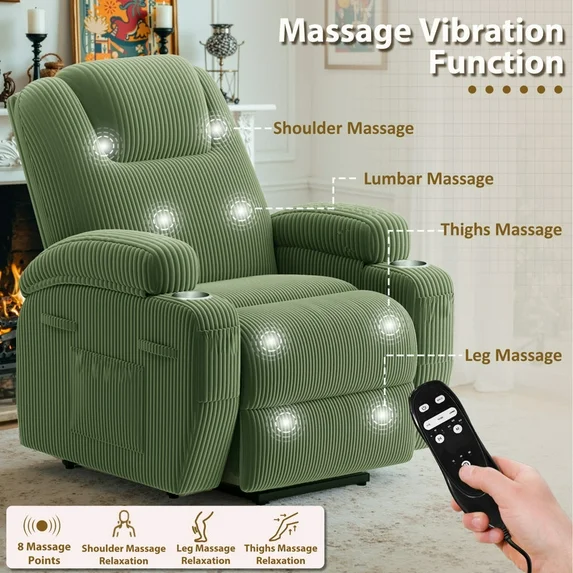 homall-recliner-chair-aufstehsessel-massage-cord-grau image 6