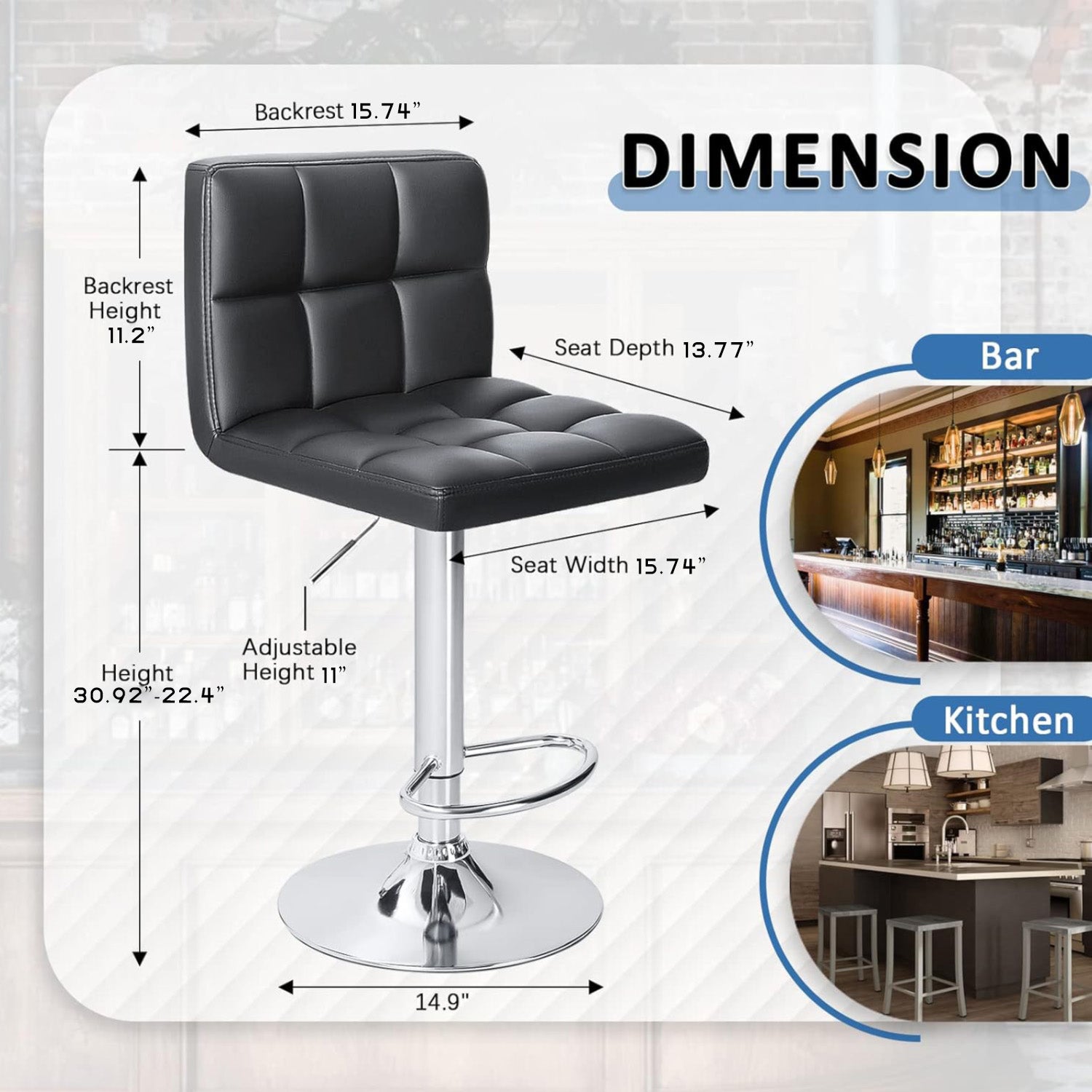 homall-bar-stool-barhocker-schwarz-2er-set-h-henverstellbar-3 image 7
