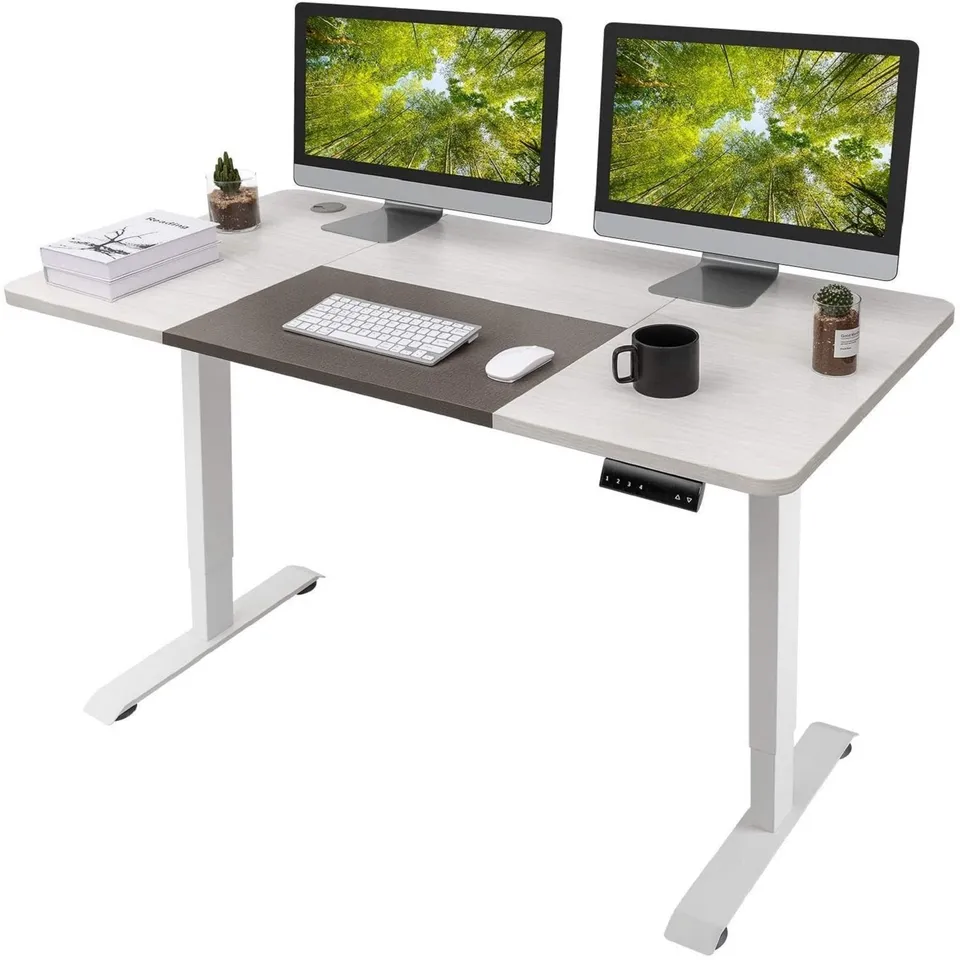 homall-standing-desk-schreibtisch-h-henverstellbar-wei image 1