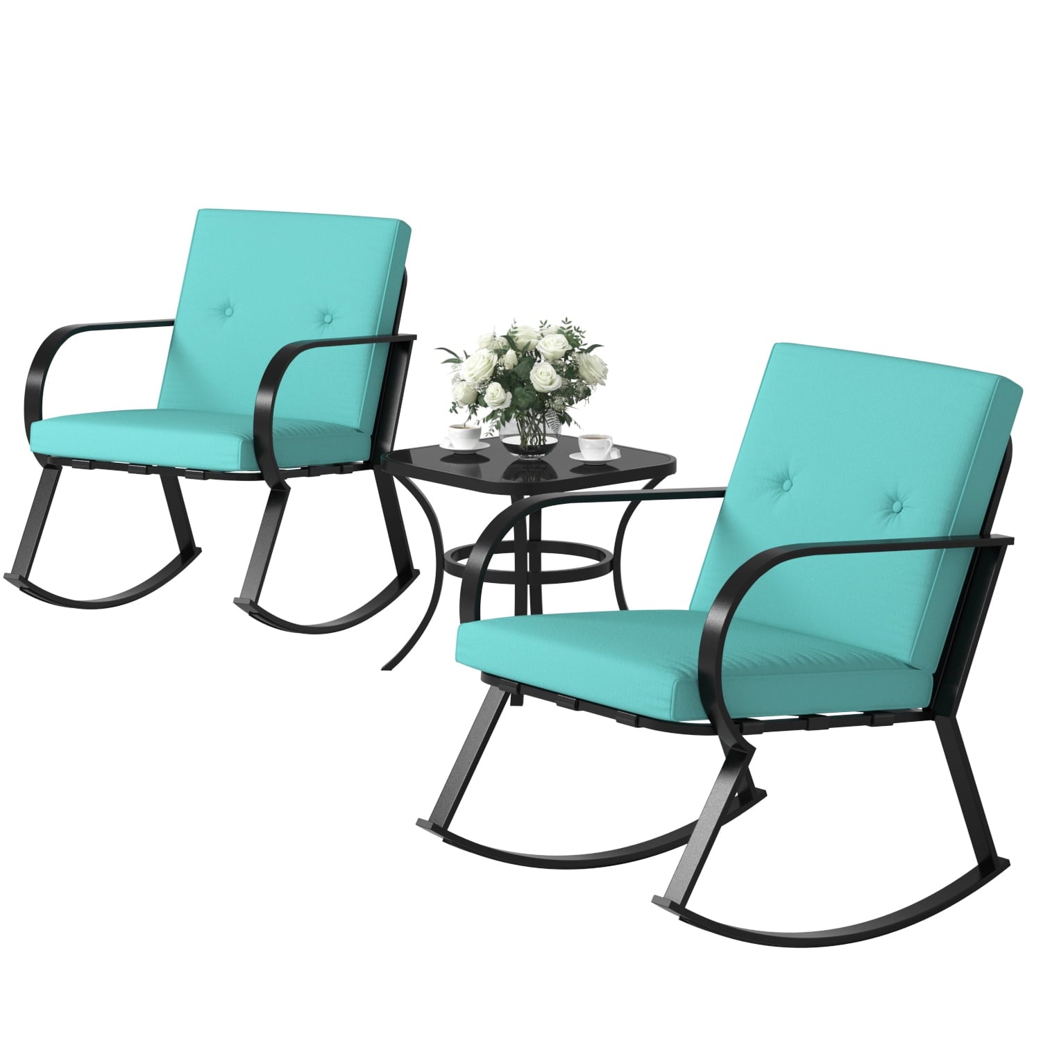 homall-patio-3-tlg-bistro-set-schaukelst-hle-beige image 7
