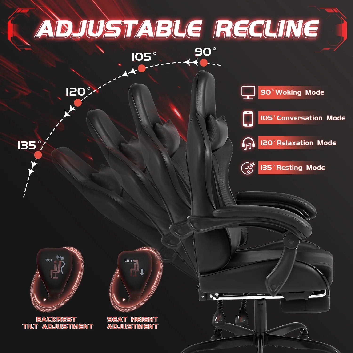 homall-gaming-chair-gamer-stuhl-wei-mit-fu-st-tze-massage image 5
