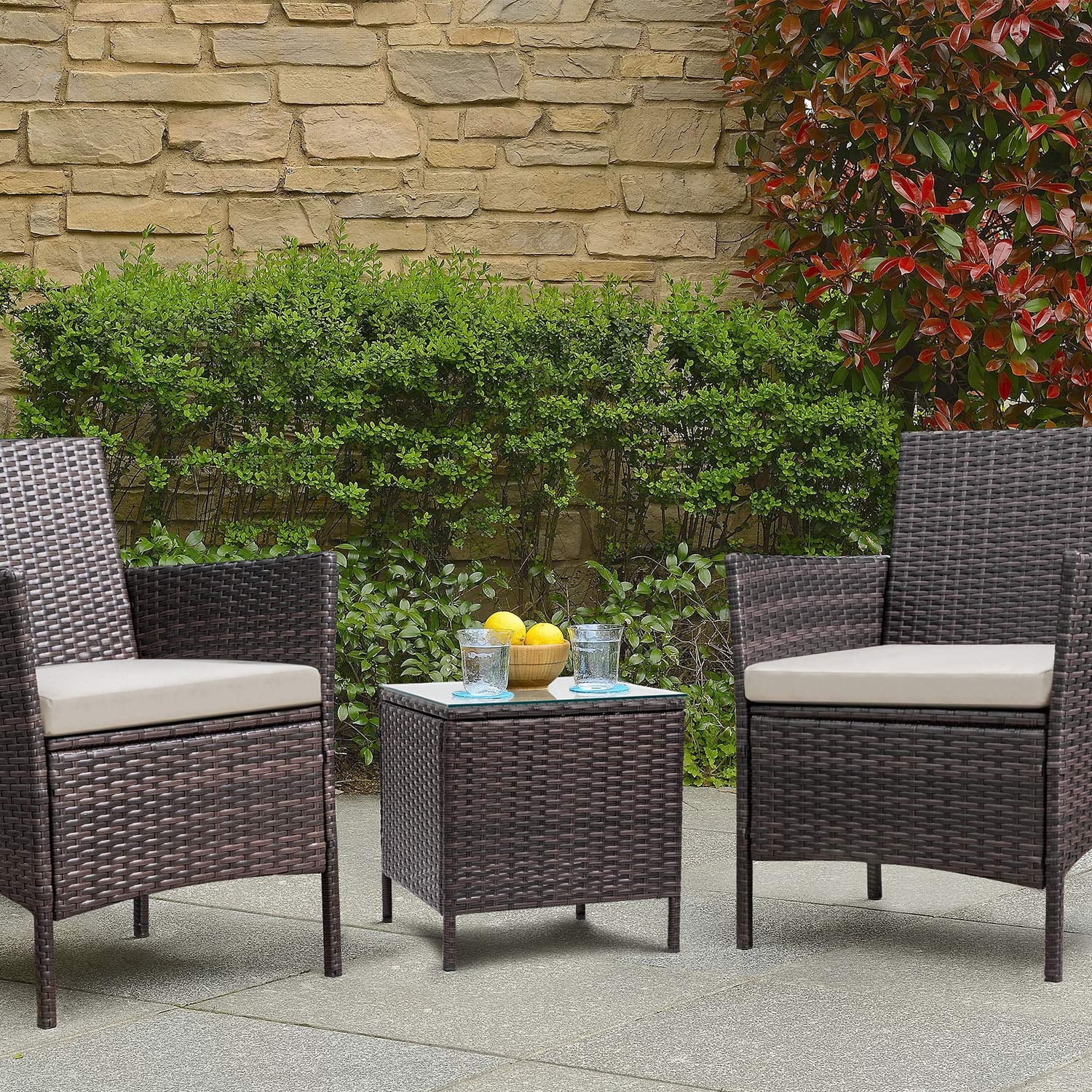homall-patio-furniture-rattan-lounge-set-3-tlg-braun-beige image 8