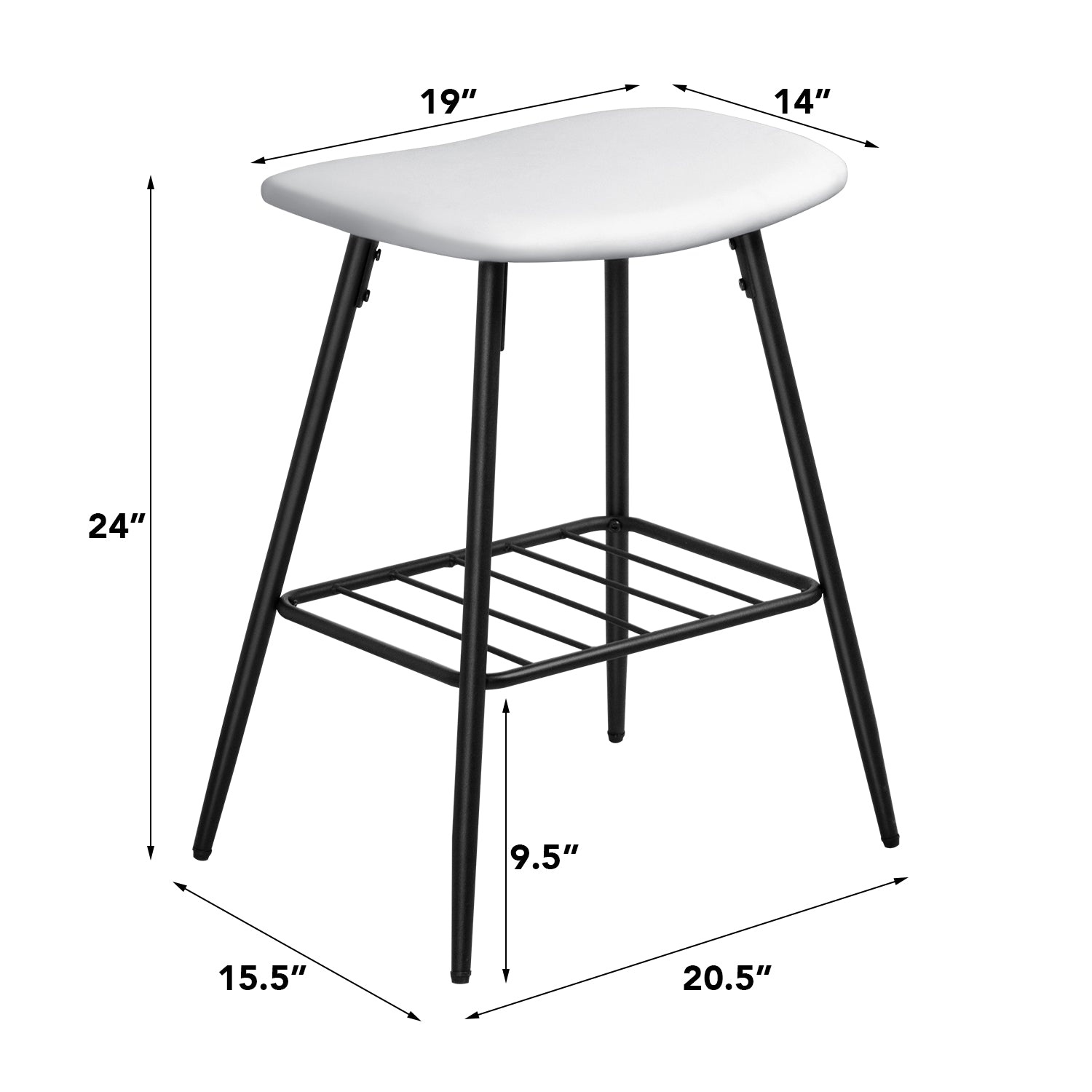 homall-bar-stool-barhocker-ohne-lehne-schwarz-2er-set-61cm image 7