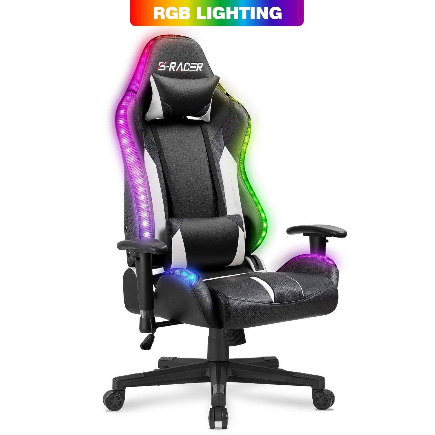 homall-gaming-desk-gaming-stuhl-rgb-schwarz-leder-led image 7