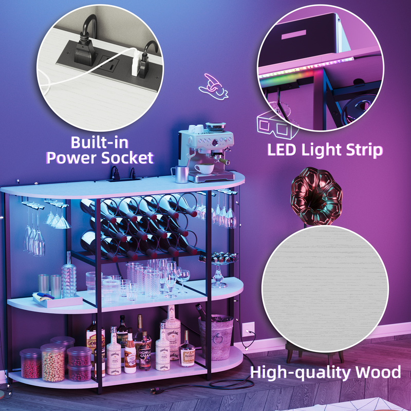 homall-shelf-bar-cabinet-weinregal-braun-mit-rgb-led image 6