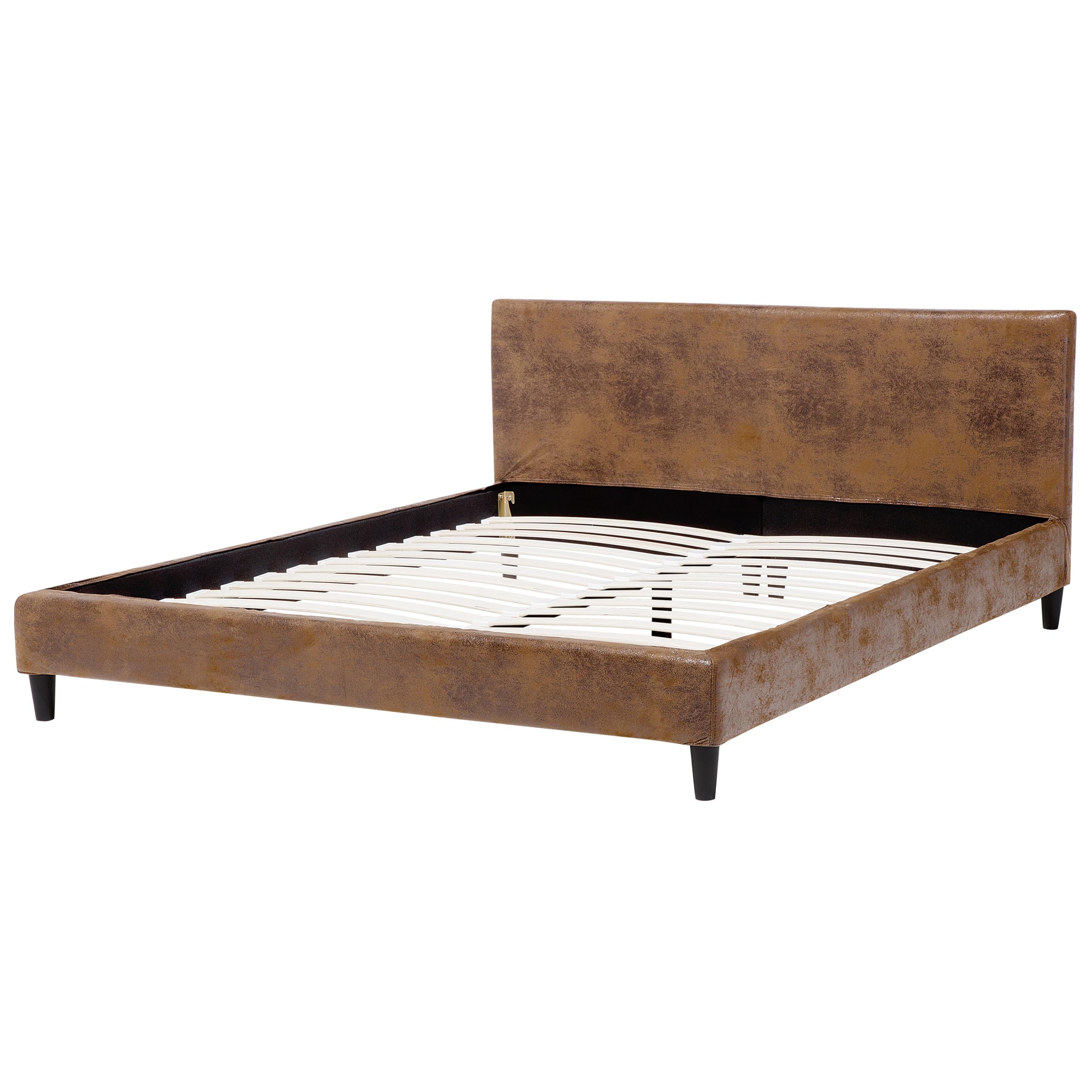 beliani-fitou-doppelbett-180x200-lederoptik-braun-waschbar image 4