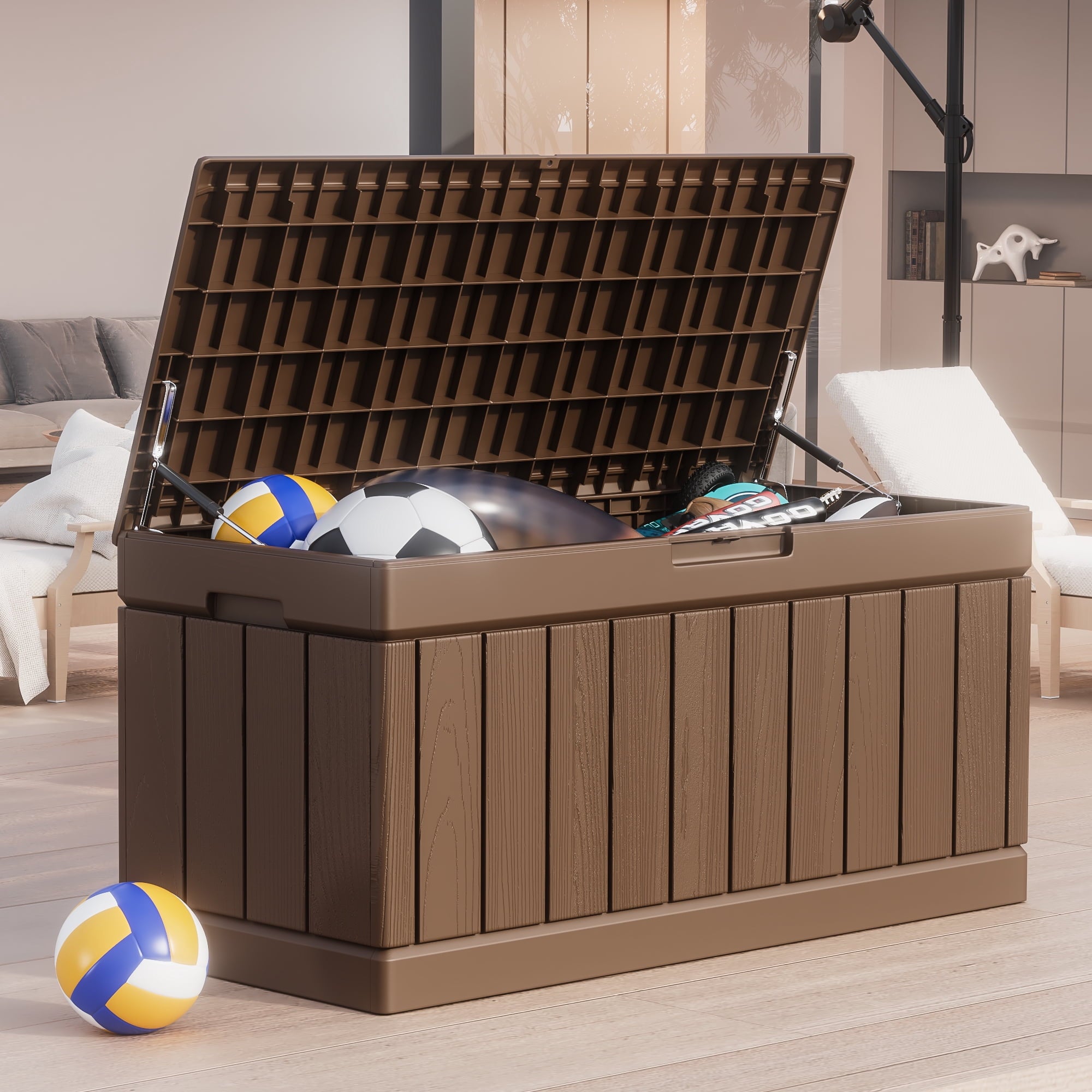 homall-patio-furniture-deck-box-gartenbox-310l-braun image 8