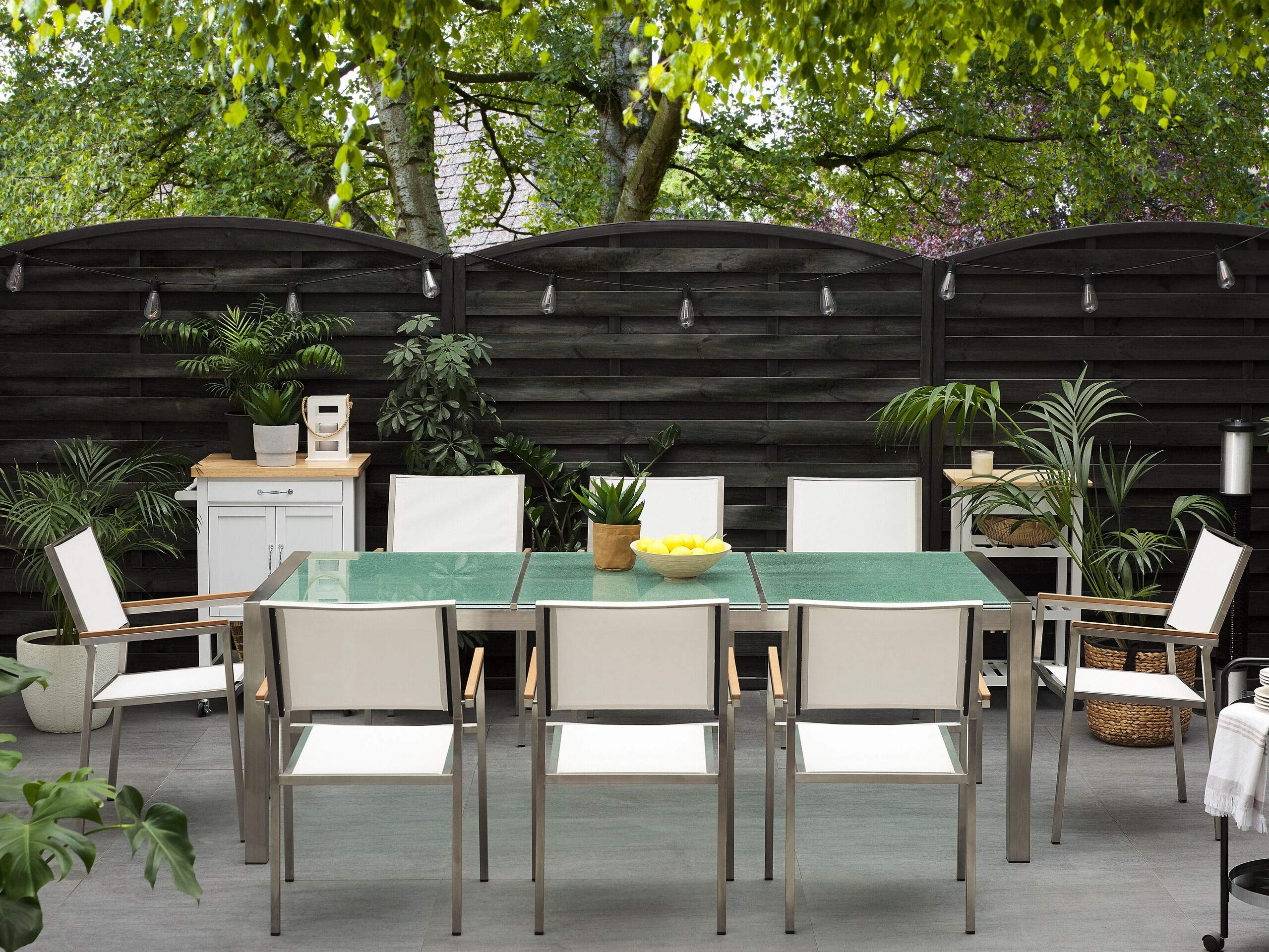 beliani-grosseto-gartenm-bel-set-wei-glas-220-cm-8-st-hle image 2