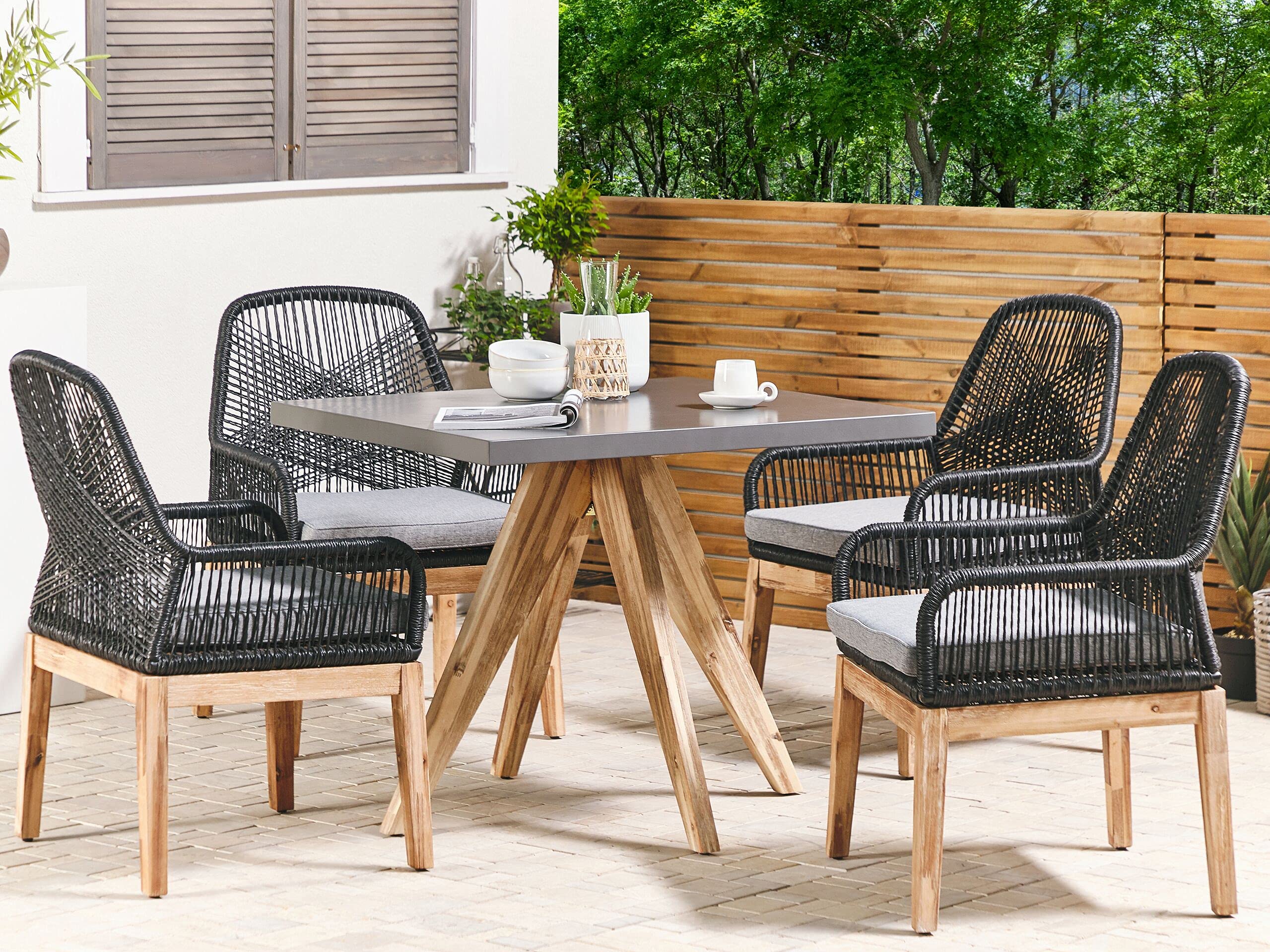 beliani-olbia-gartenset-tisch-90x90-4-st-hle-grau-beton-akazie image 2