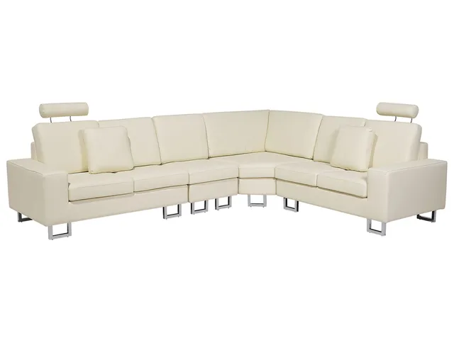 beliani-stockholm-ecksofa-echtleder-beige-linksseitig-l-form image 1
