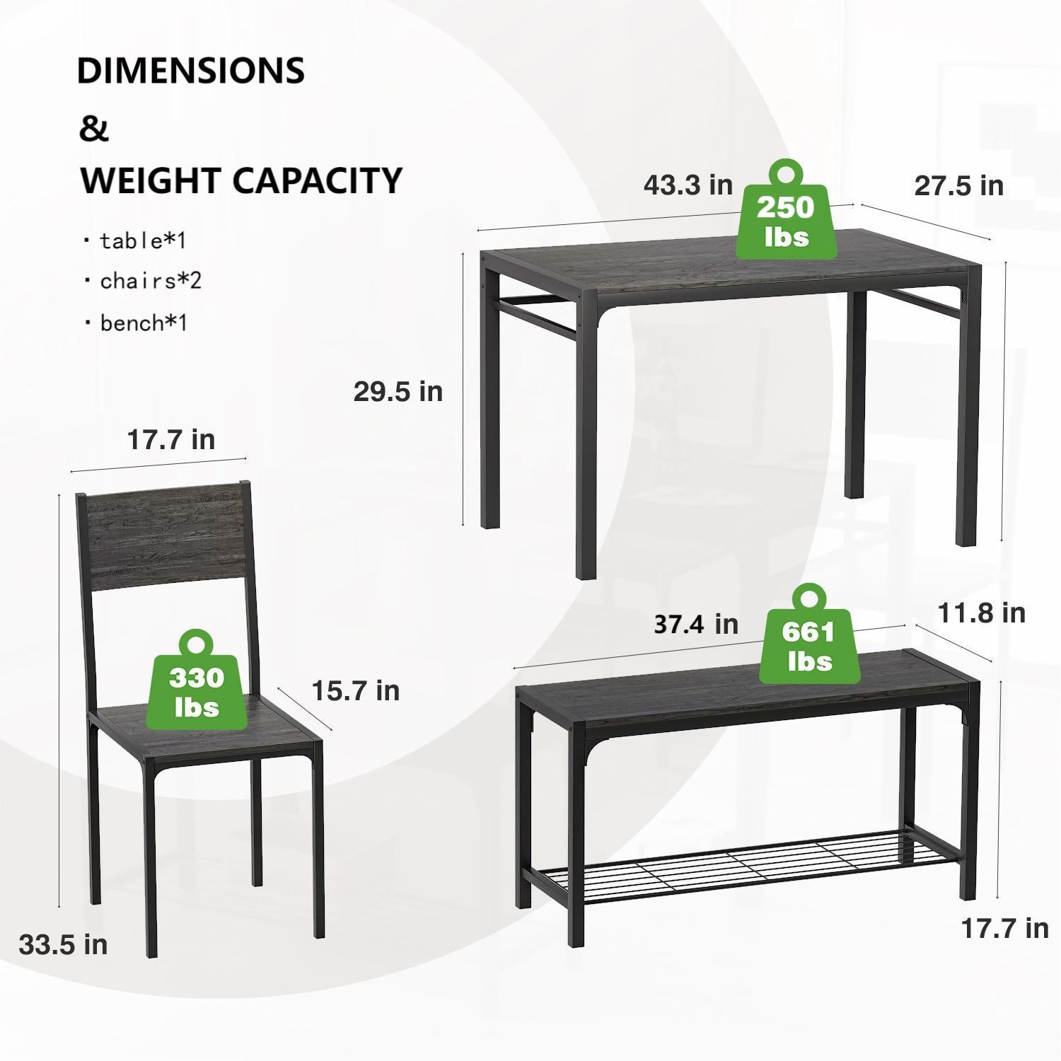 homall-patio-furniture-essgruppe-grau-4-teilig-mit-bank image 7