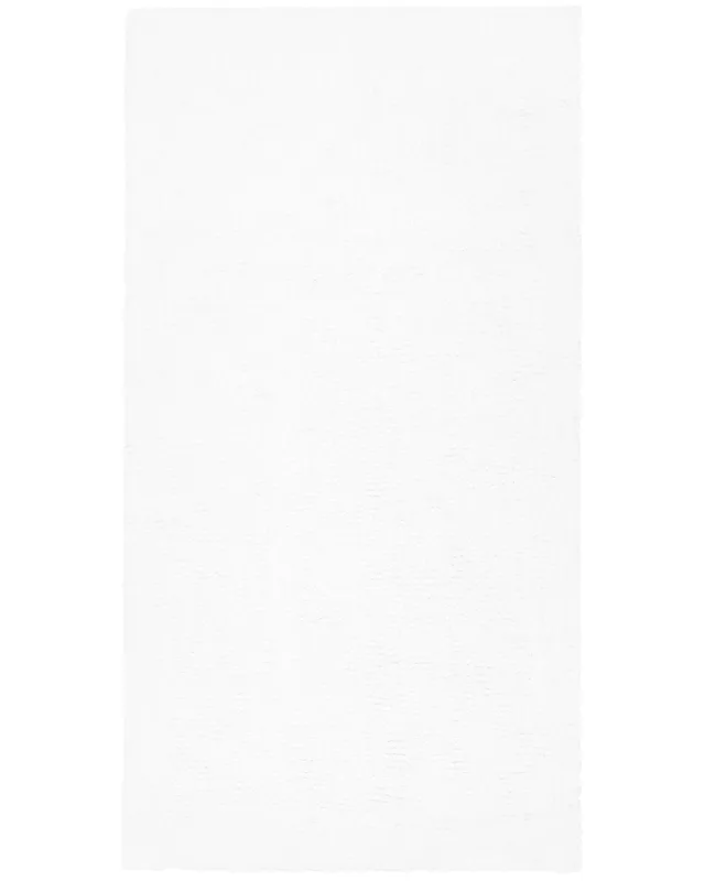 beliani-demre-teppich-80x150-wei-hochflor-shaggy image 1