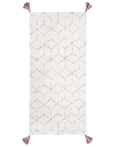 beliani-sakarya-teppich-80x150-cm-wei-fransen-baumwolle image 8