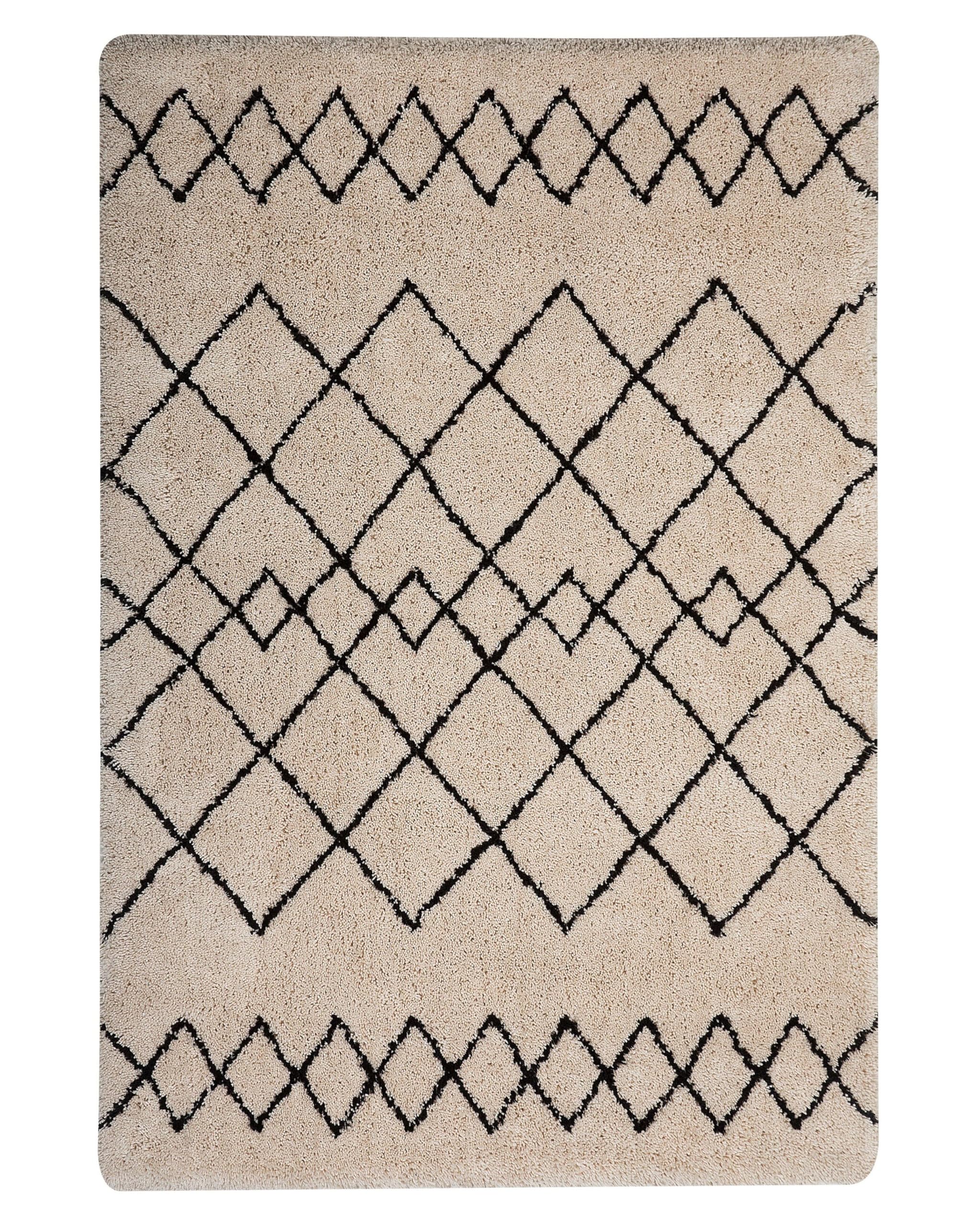 beliani-havsa-teppich-140x200-cm-beige-schwarz-zickzack image 1