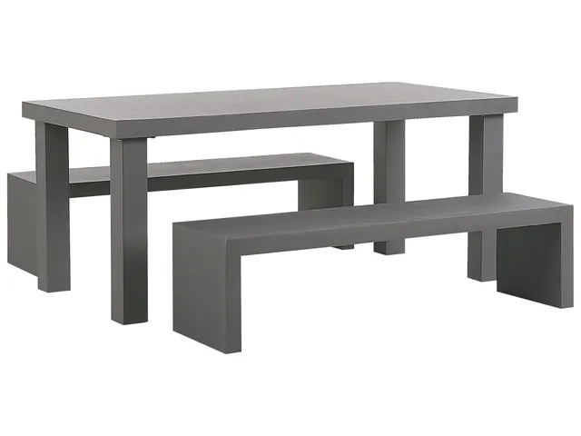 beliani-taranto-esstisch-set-beton-grau-4-personen image 1