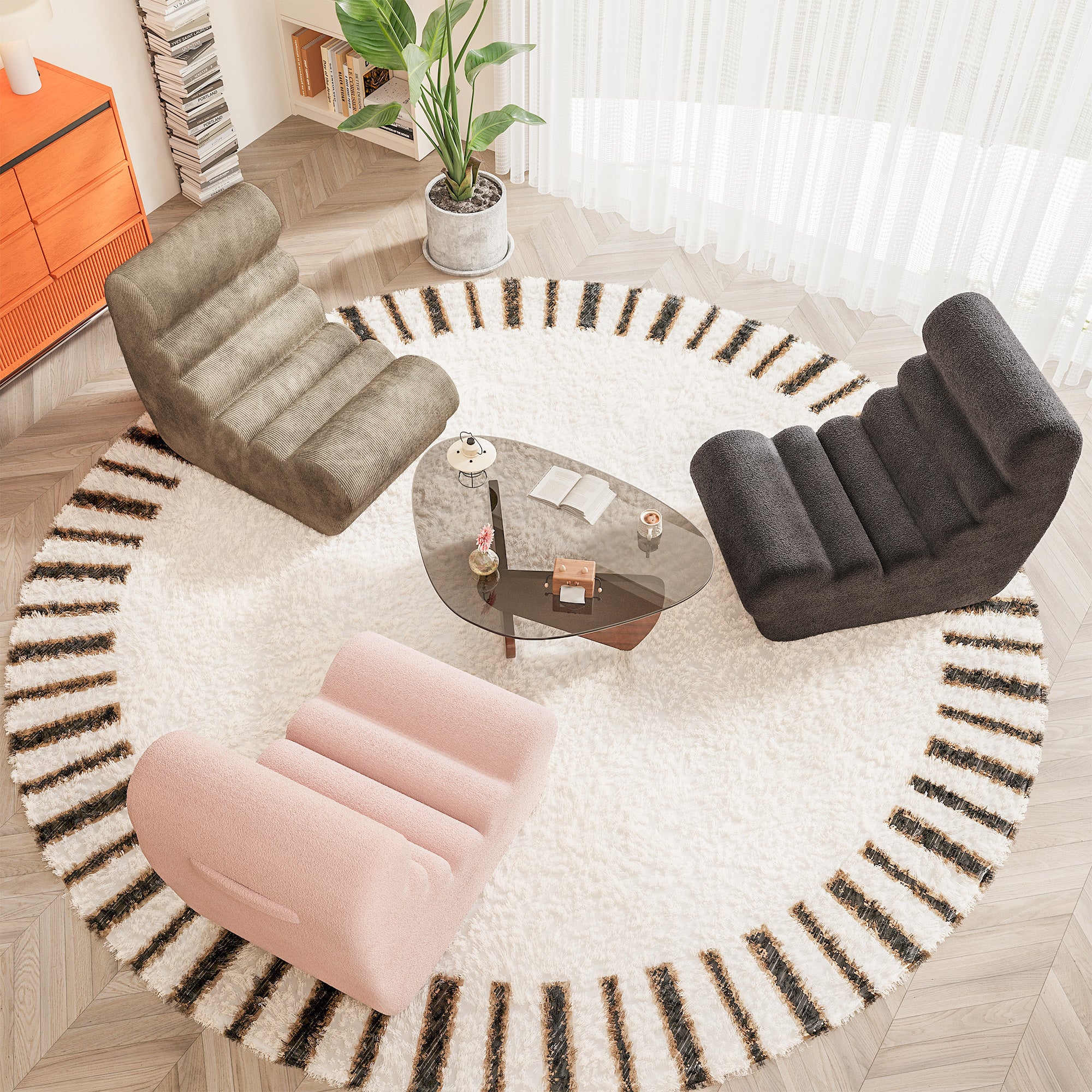 homall-sofa-teddy-sitzsack-sessel-pl-sch-grau image 4