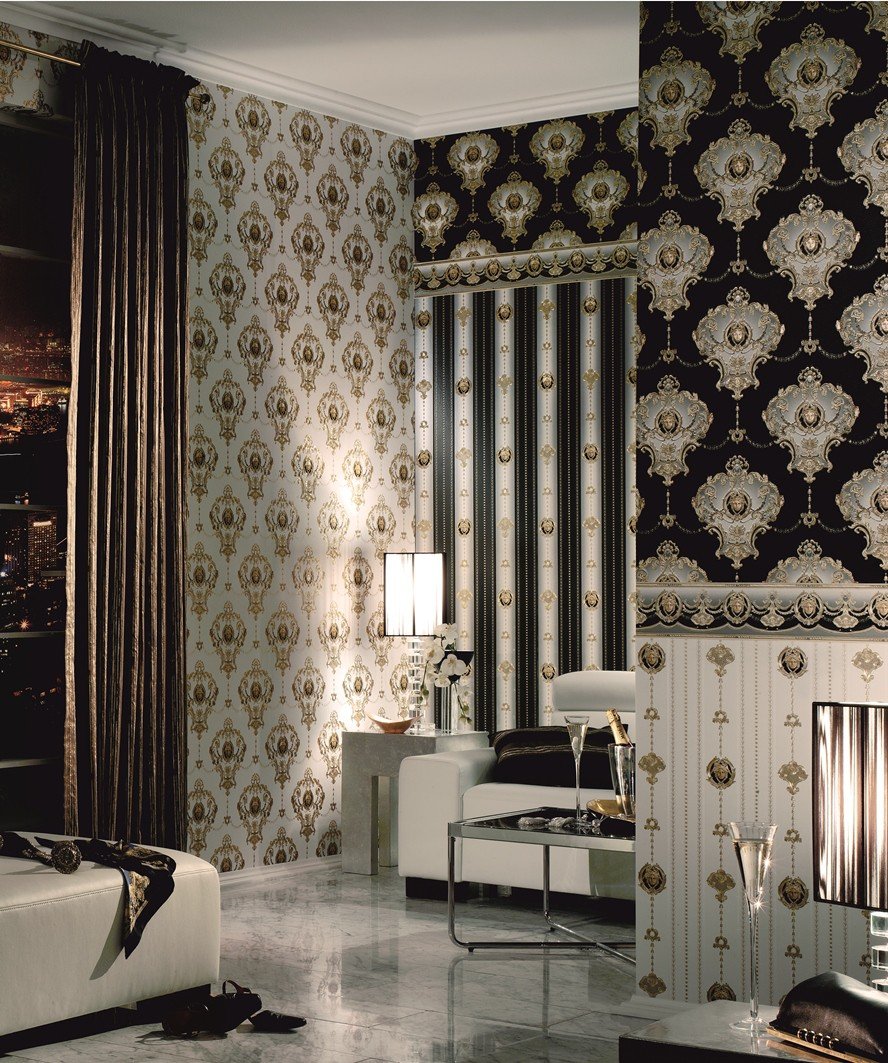 a-s-cr-ation-hermitage-6552-71-satintapete-schwarz-gold image 3