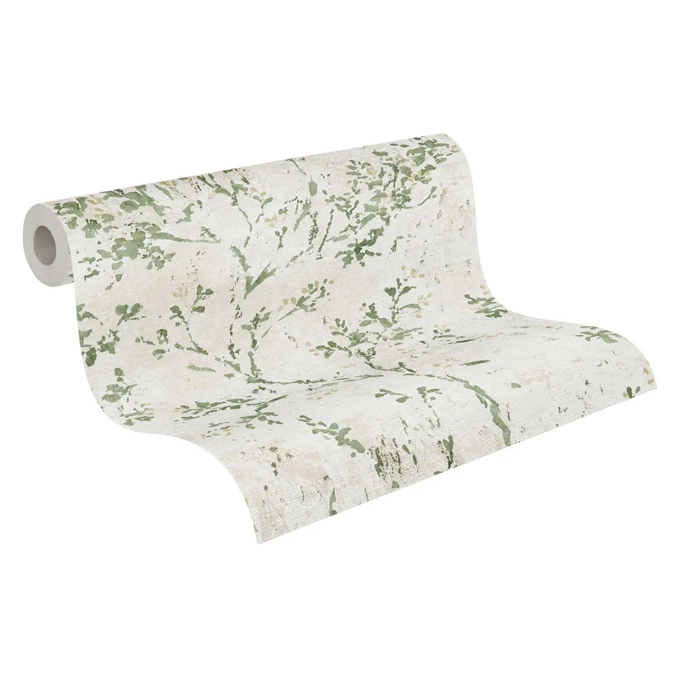 a-s-cr-ation-livingwalls-floral-vliestapete-creme-gr-n-10-05m image 1