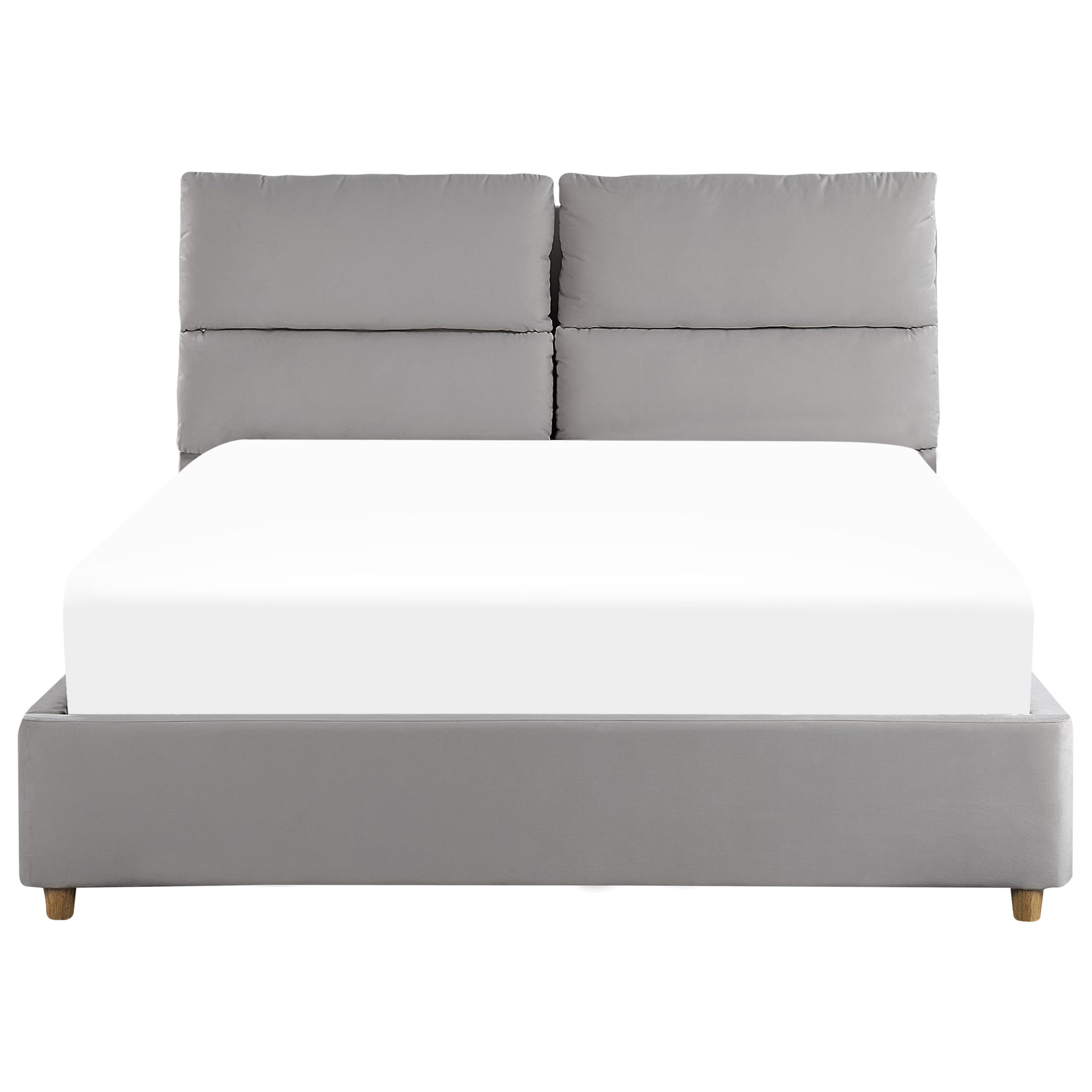 beliani-batilly-bett-140x200-hellgrau-samt-bettkasten image 5