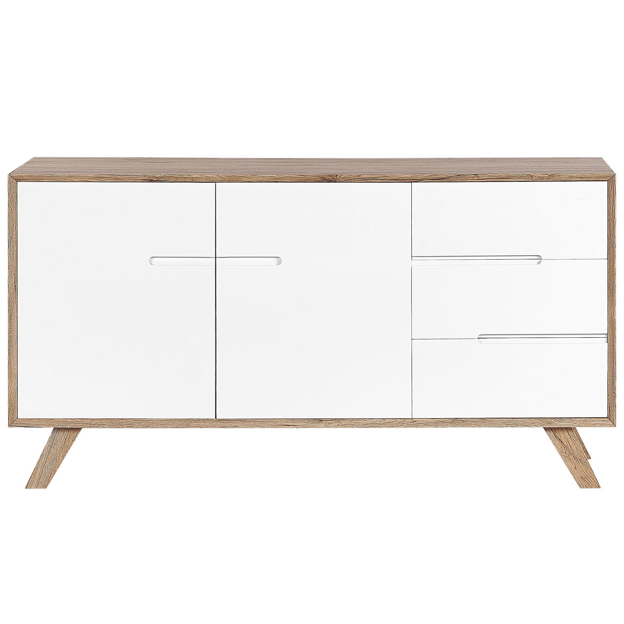 beliani-forester-sideboard-wei-holz-140cm-2-t-ren-3-schubl image 5