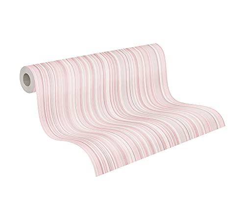 a-s-cr-ation-attractive-378171-streifentapete-rosa-creme image 8