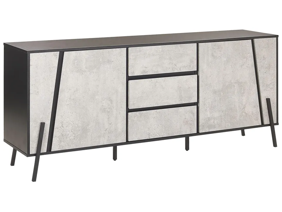 beliani-blackpool-sideboard-betonoptik-grau-schwarz-177x40x75-cm image 1