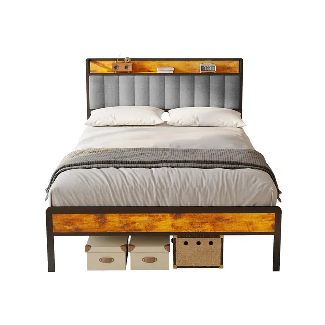 bealife-bf26-doppelbett-140x200-grau-mit-kopfteil image 1