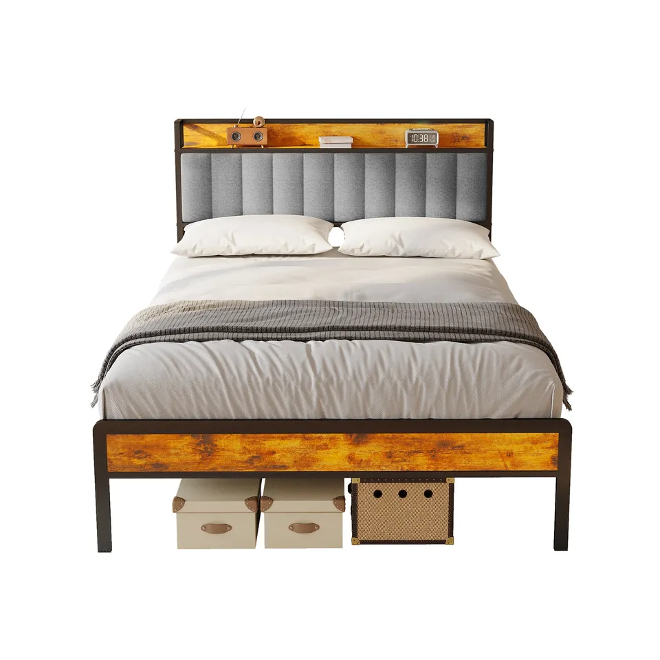 bealife-bf26-doppelbett-140x200-grau-mit-kopfteil image 1