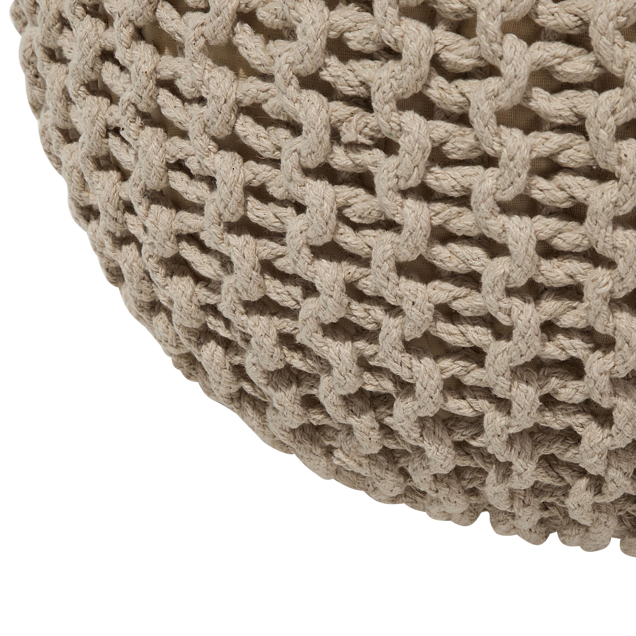 beliani-conrad-sitzpouf-beige-baumwolle-50x35-cm-strick image 5